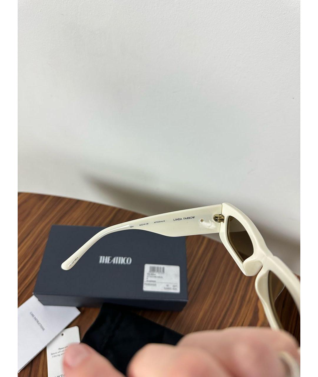 THE ATTICO Бежевые пластиковые солнцезащитные очки, фото 7