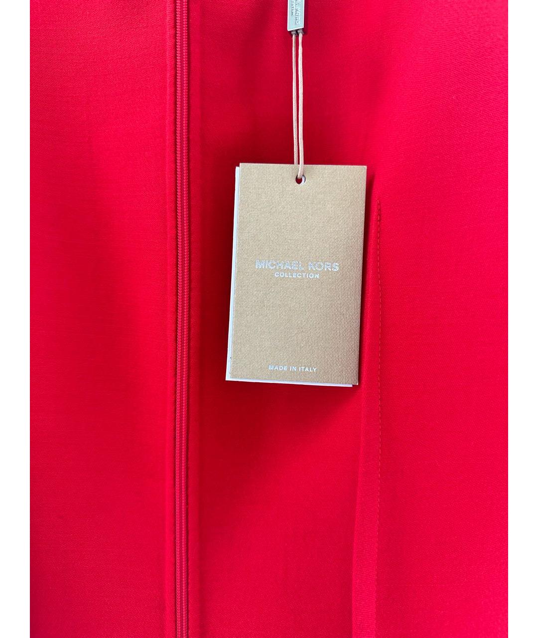 MICHAEL KORS COLLECTION Красное шерстяное коктейльное платье, фото 8