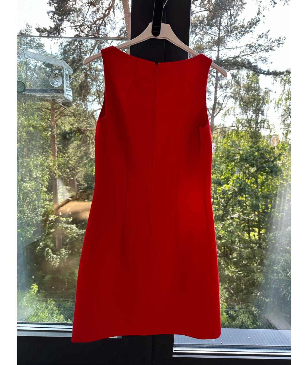 MICHAEL KORS COLLECTION Красное шерстяное коктейльное платье, фото 6