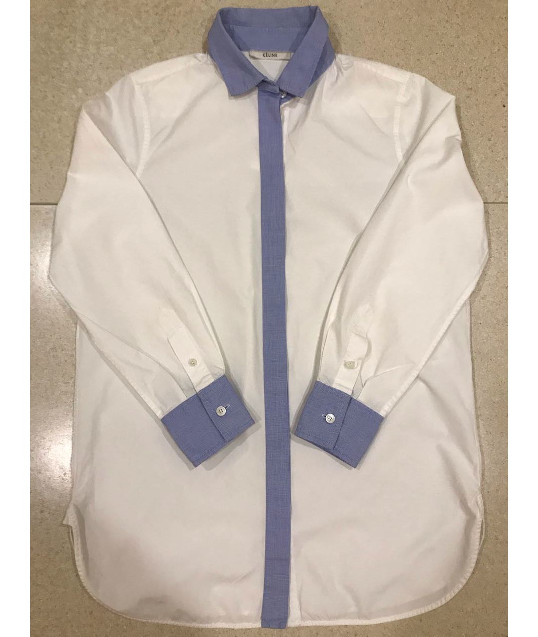 CELINE PRE-OWNED Белая хлопковая рубашка, фото 5