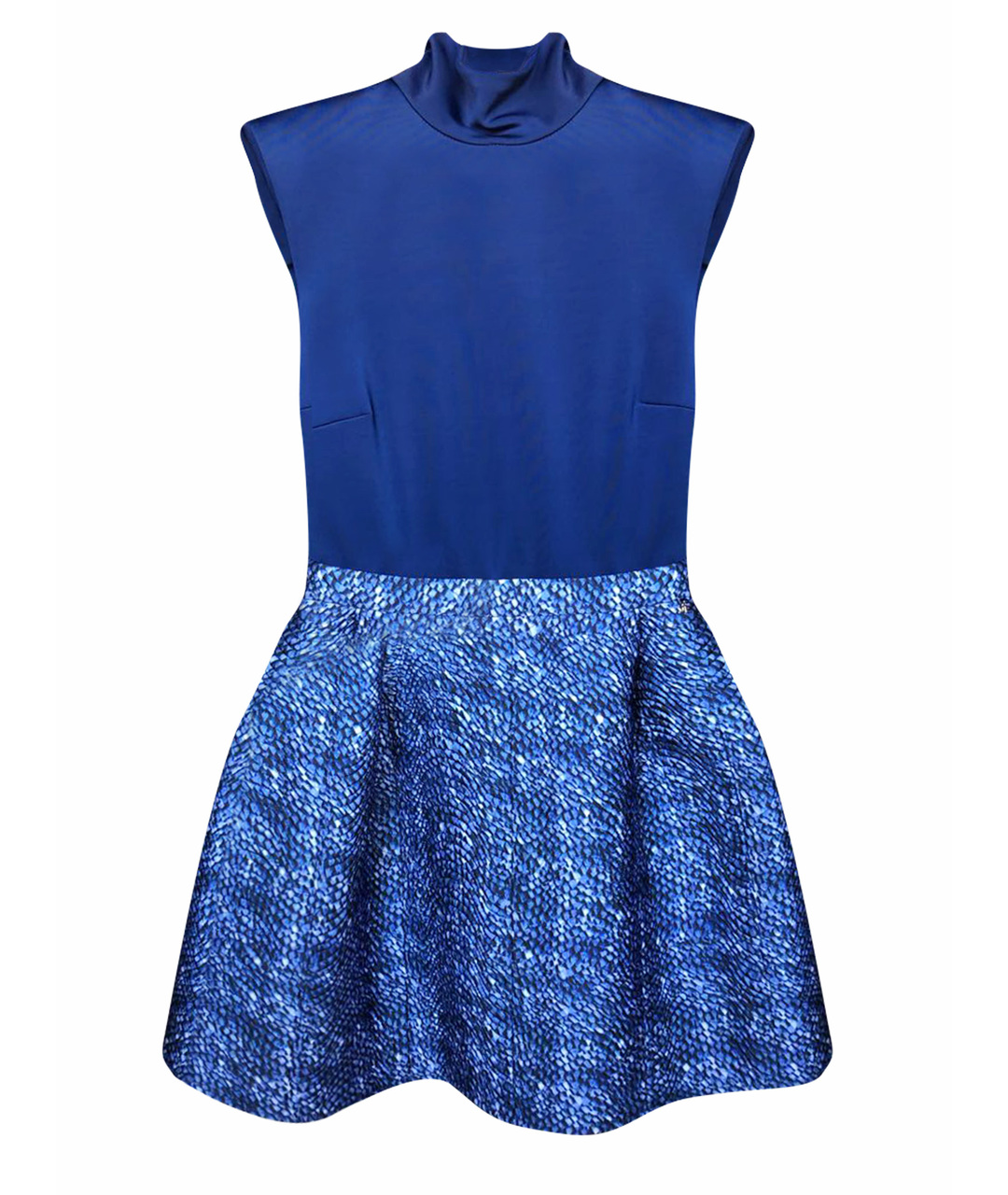 ELISABETTA FRANCHI Синее полиэстеровое повседневное платье, фото 1