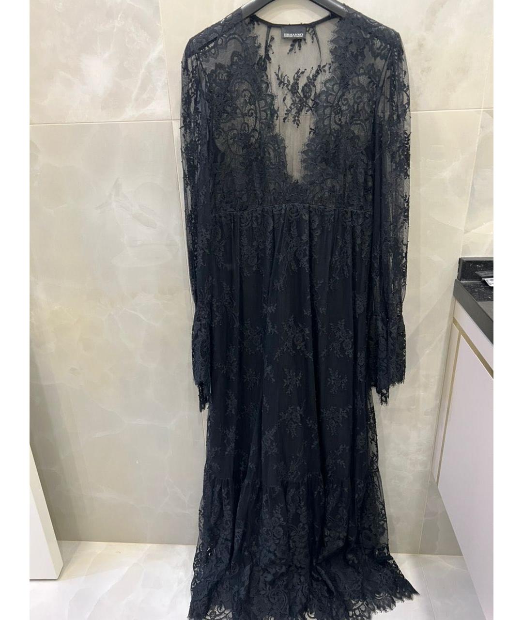 ERMANNO SCERVINO Черное полиамидовое платье, фото 4