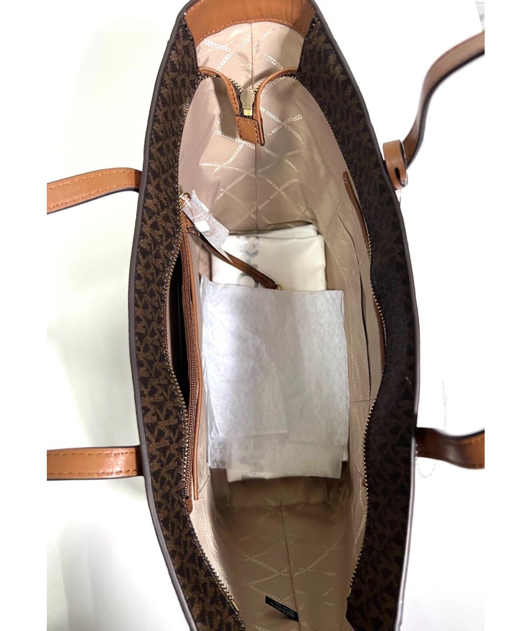 MICHAEL KORS Коричневая сумка тоут из искусственной кожи, фото 3
