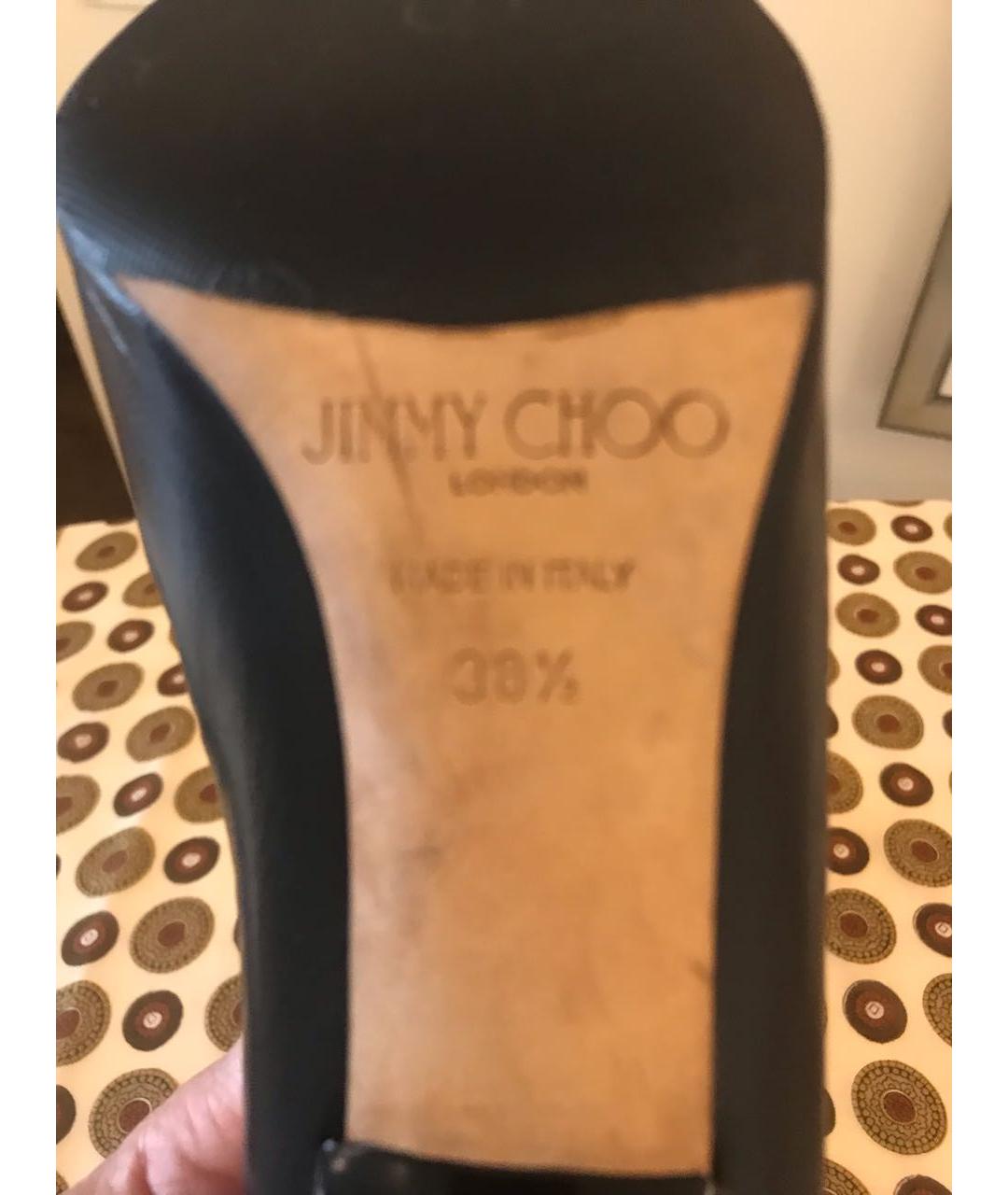 JIMMY CHOO Черные кожаные туфли, фото 5