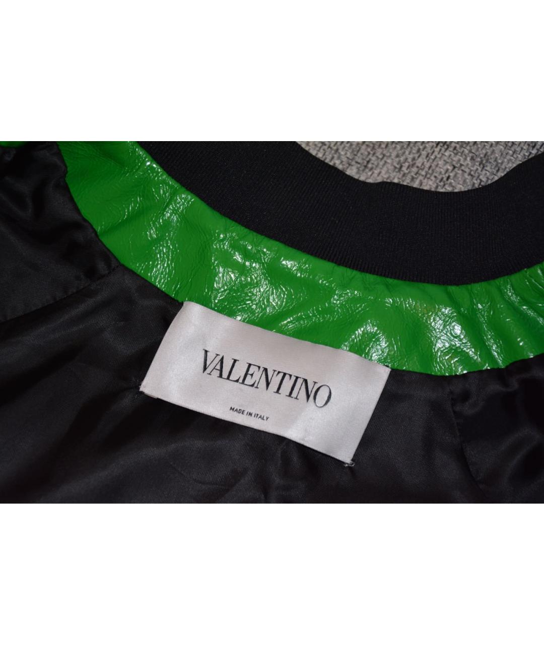 VALENTINO Зеленая кожаная куртка, фото 5