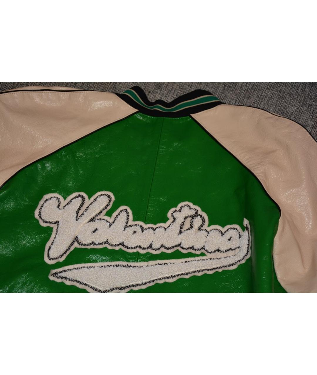 VALENTINO Зеленая кожаная куртка, фото 7