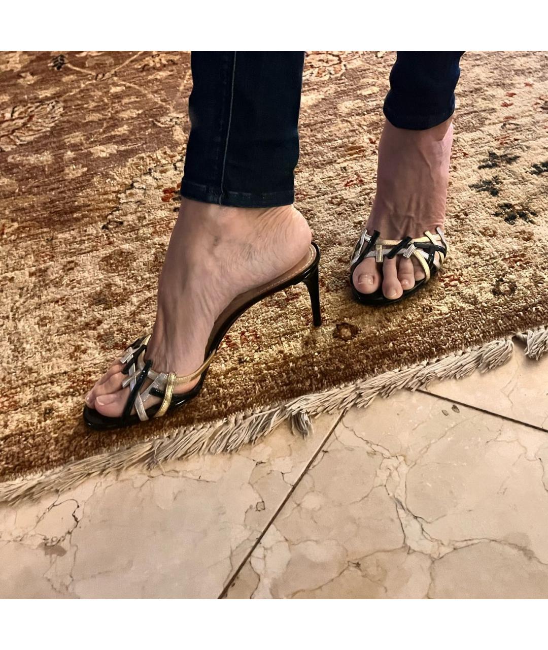 DOLCE&GABBANA Мульти кожаные босоножки, фото 2