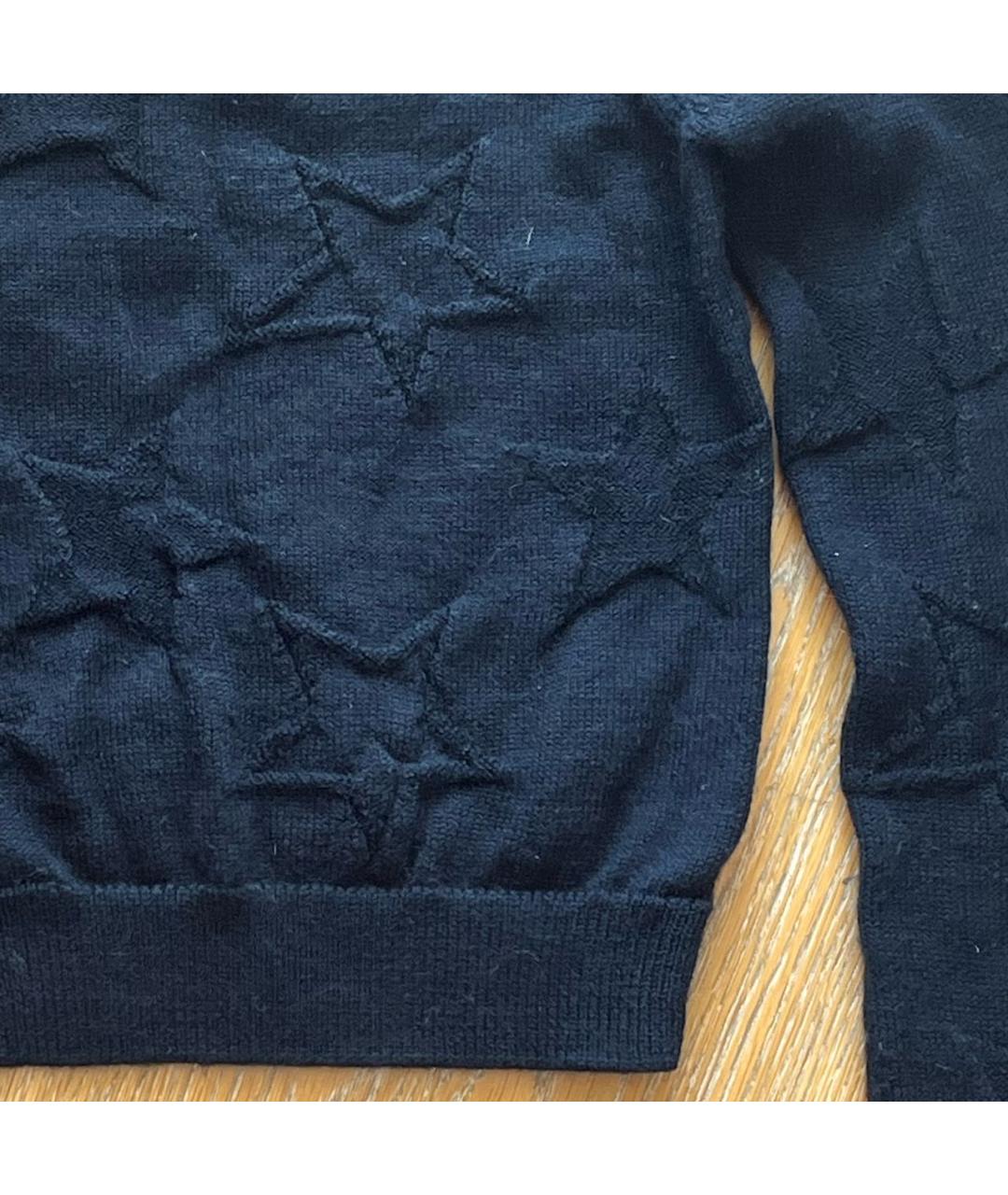 SAINT LAURENT Темно-синий шерстяной джемпер / свитер, фото 4