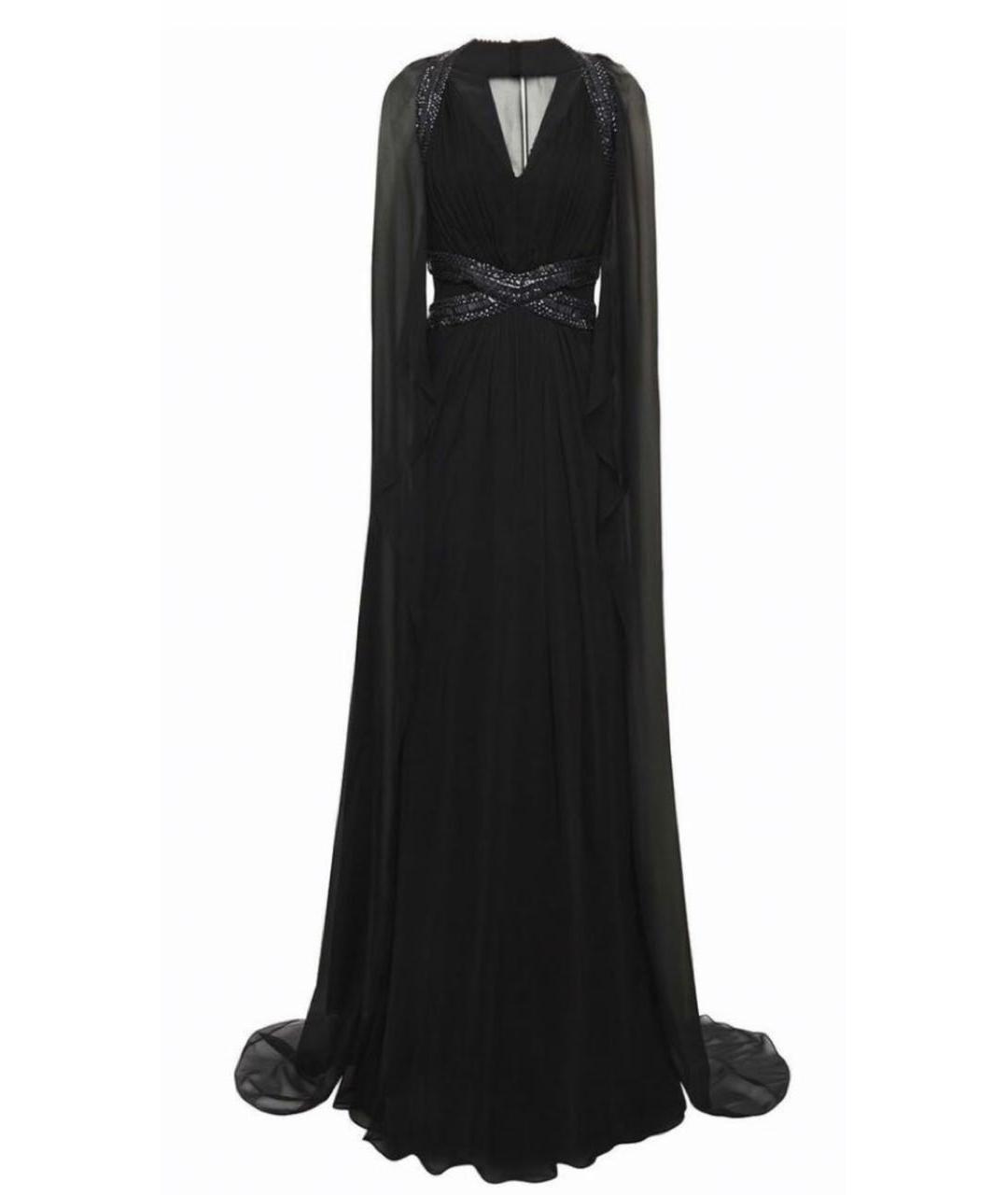 ALBERTA FERRETTI Черное шифоновое вечернее платье, фото 1