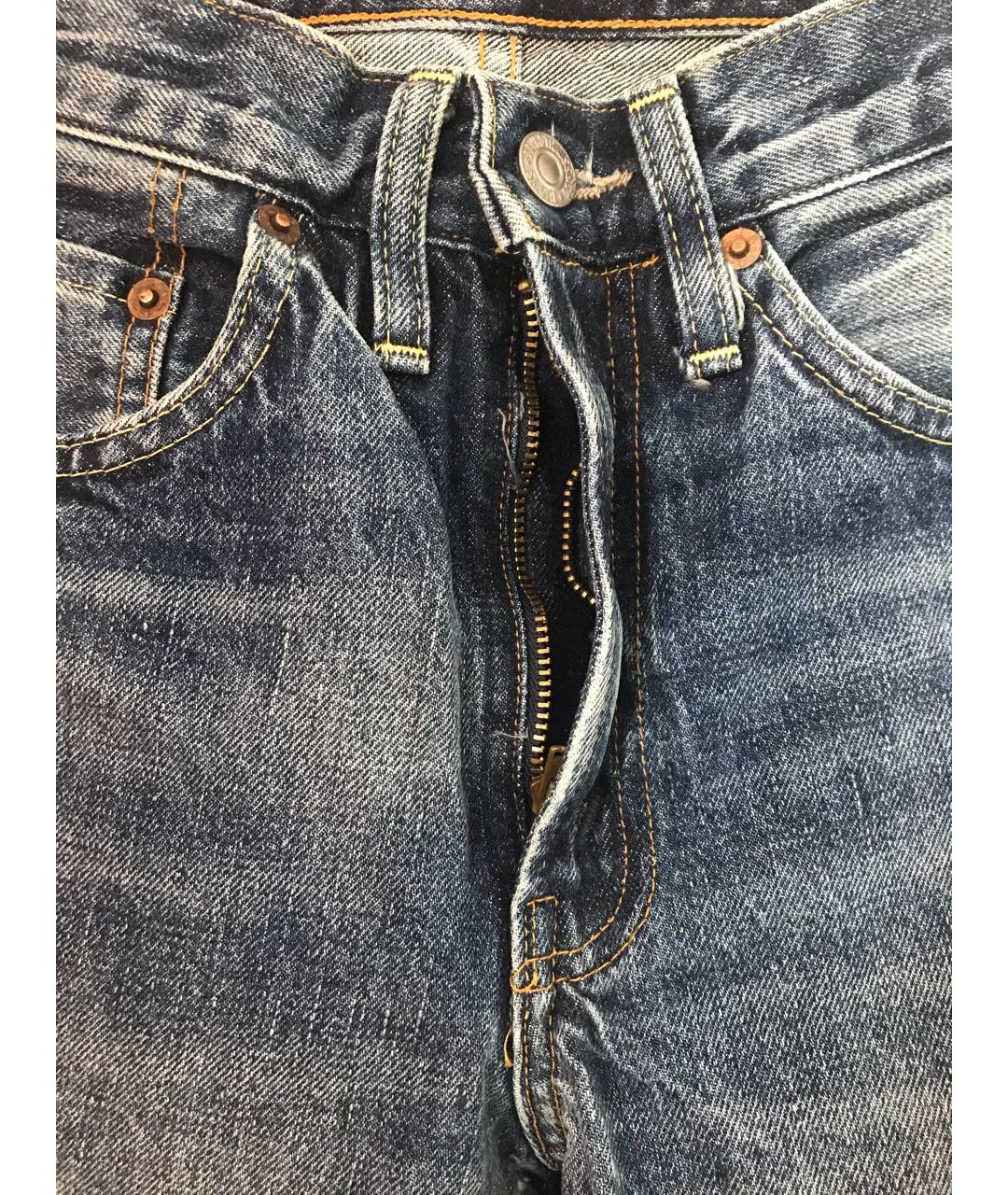 LEVI'S VINTAGE CLOTHING Синие хлопковые прямые джинсы, фото 3