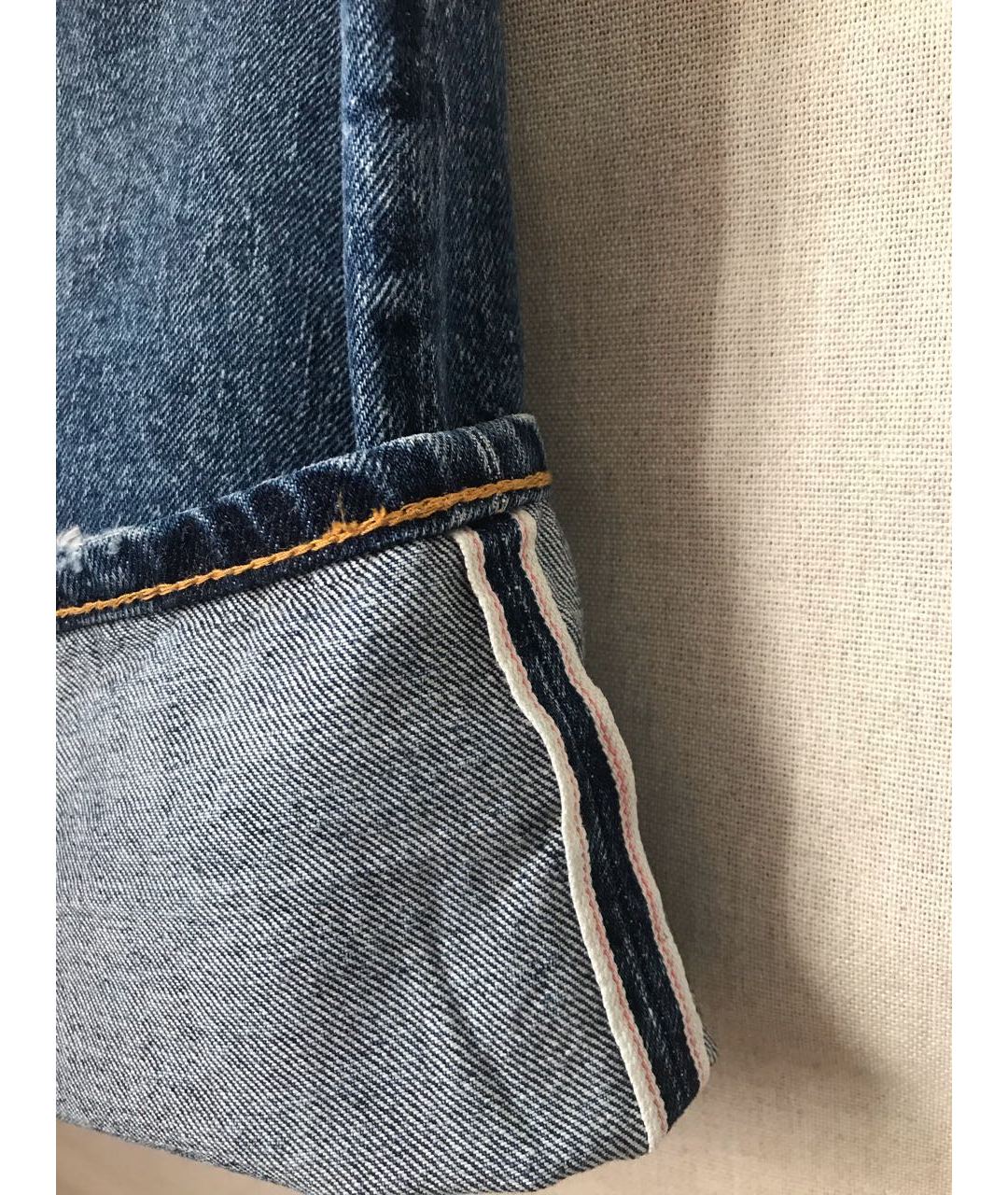 LEVI'S VINTAGE CLOTHING Синие хлопковые прямые джинсы, фото 4