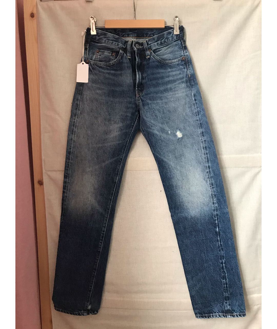 LEVI'S VINTAGE CLOTHING Синие хлопковые прямые джинсы, фото 6