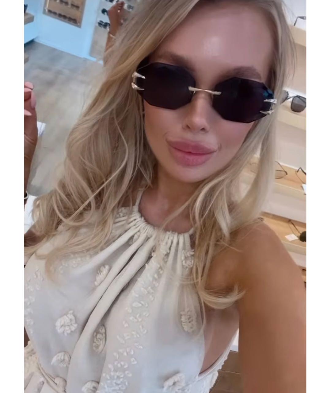 ROBERTO CAVALLI Черные металлические солнцезащитные очки, фото 5