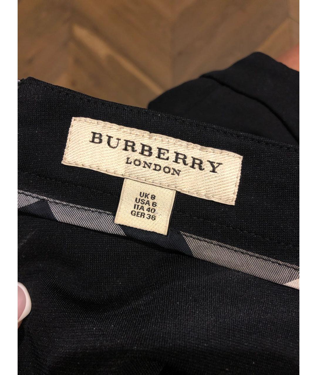 BURBERRY Черные брюки узкие, фото 6