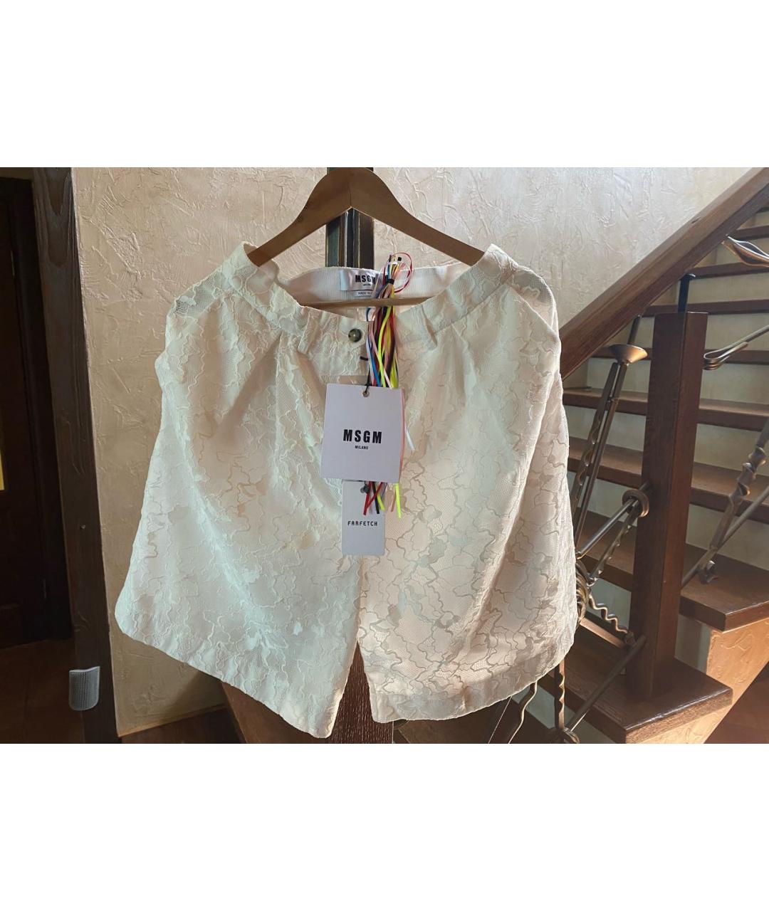 MSGM Белые полиамидовые шорты, фото 8