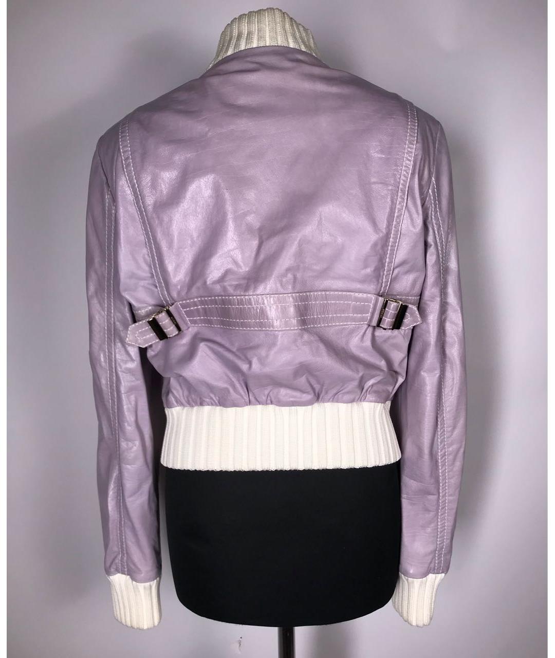 GUCCI Фиолетовая кожаная куртка, фото 5