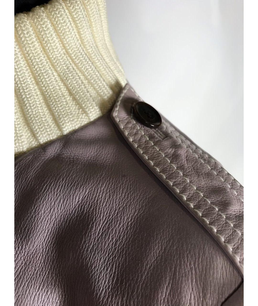 GUCCI Фиолетовая кожаная куртка, фото 4