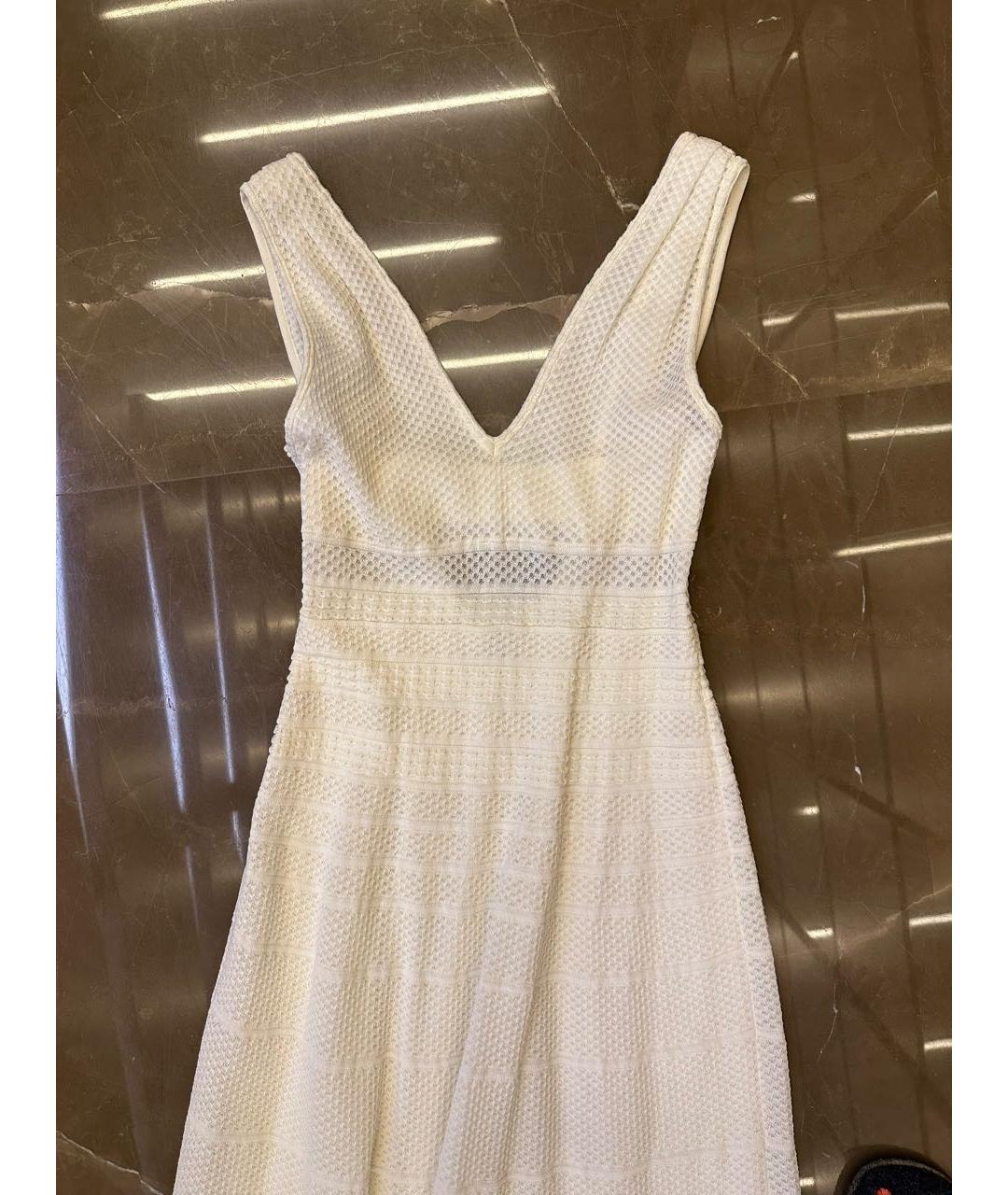 M MISSONI Белое хлопковое повседневное платье, фото 3