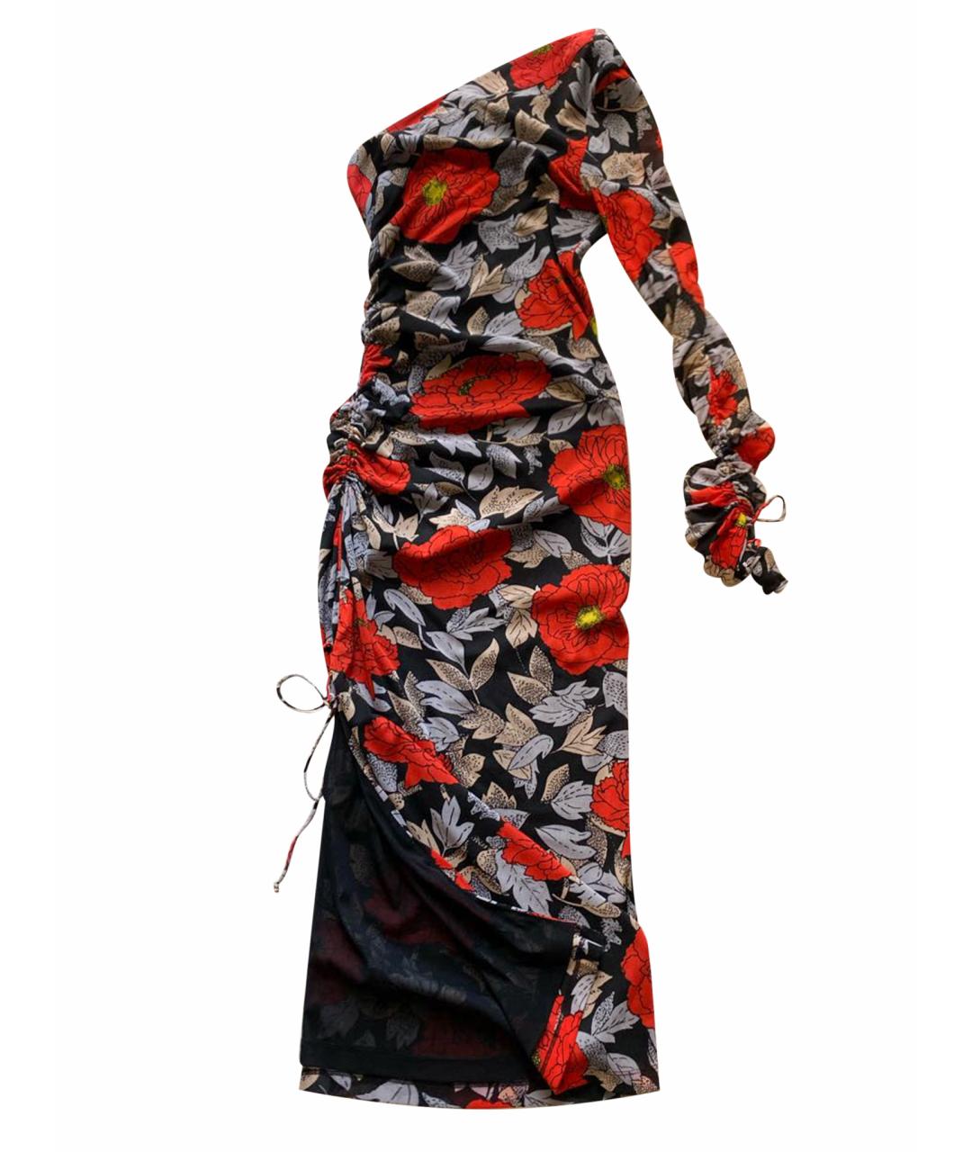 DIANE VON FURSTENBERG Мульти шелковое коктейльное платье, фото 1