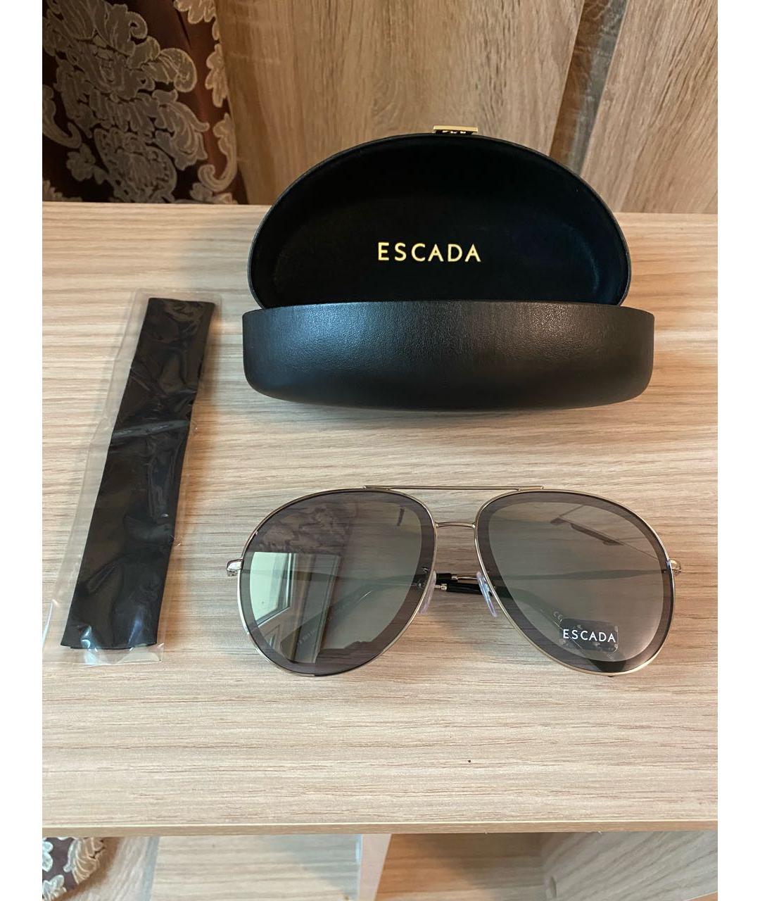 ESCADA Серебряные металлические солнцезащитные очки, фото 2