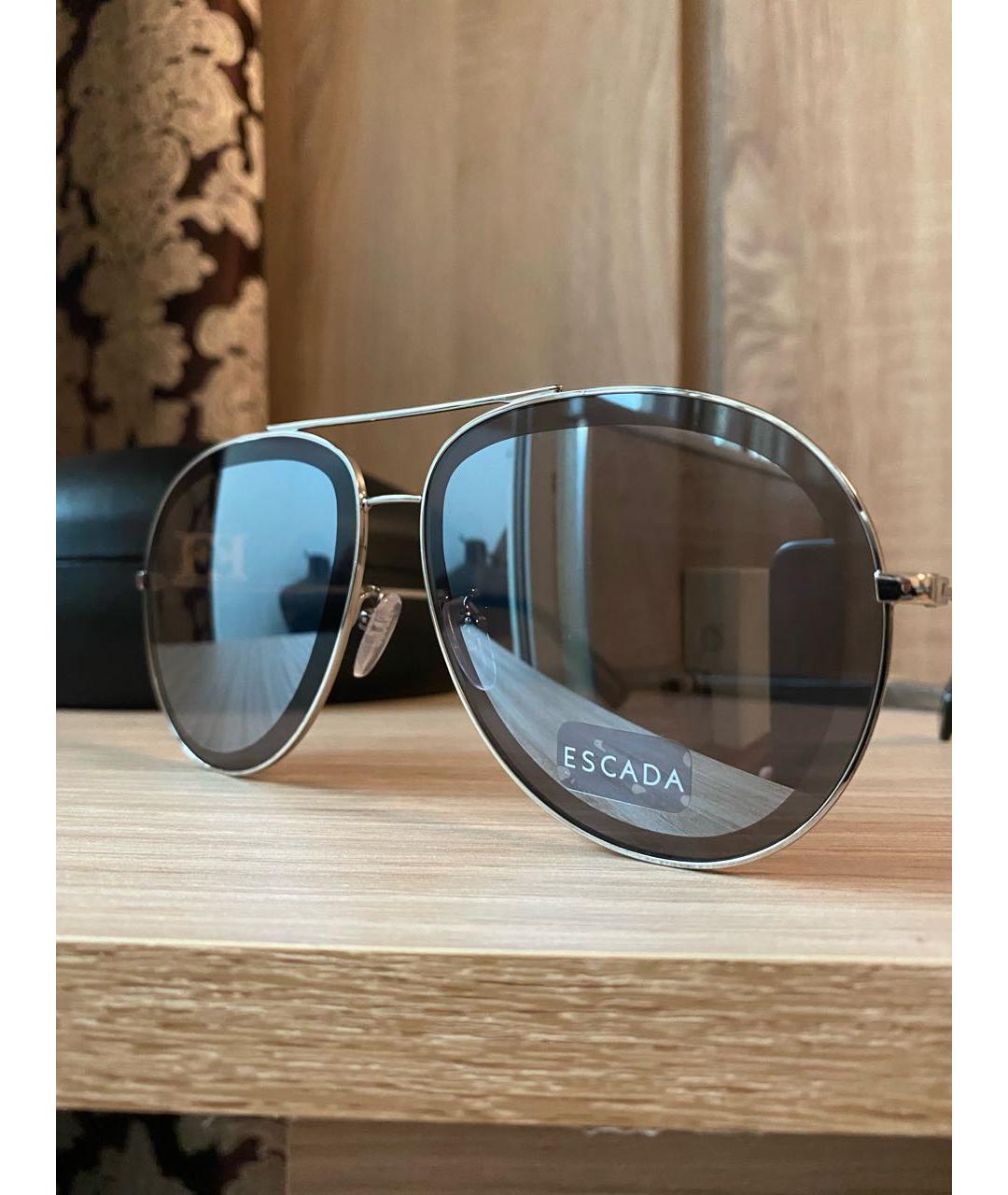ESCADA Серебряные металлические солнцезащитные очки, фото 6
