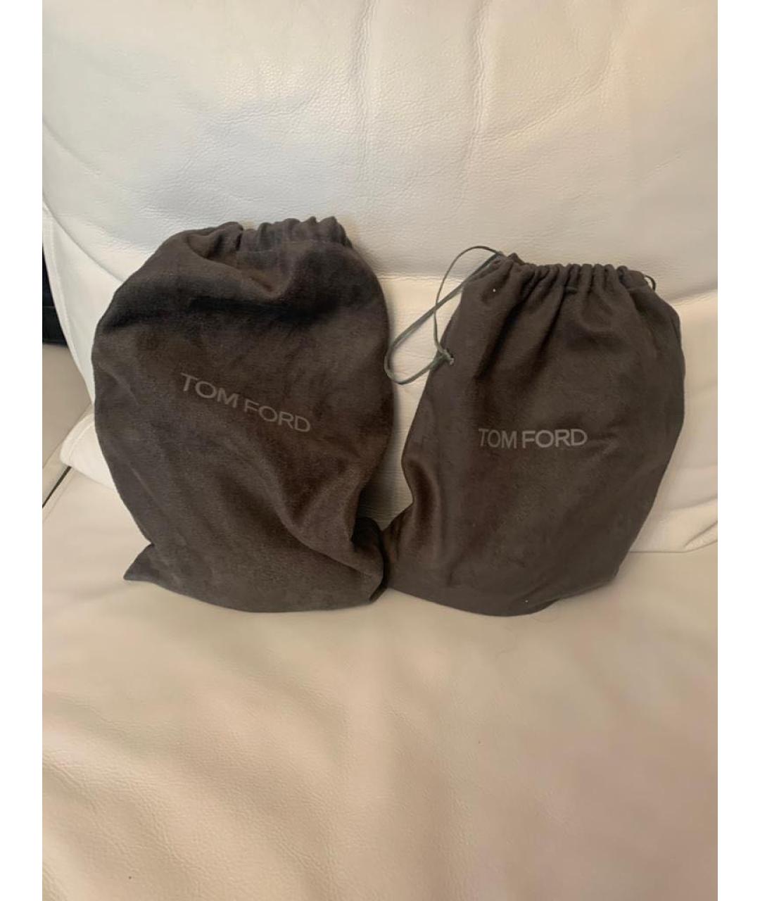 TOM FORD Черные замшевые босоножки, фото 7