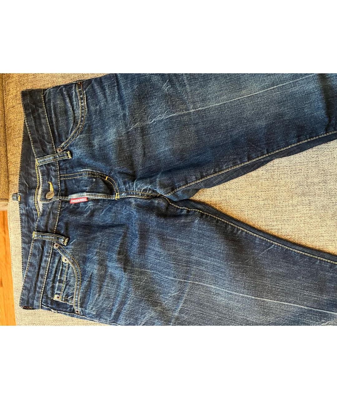 DSQUARED2 Темно-синие хлопковые джинсы скинни, фото 4