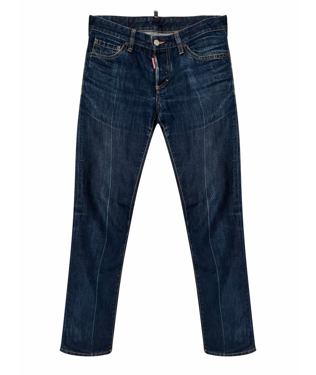 DSQUARED2 Темно-синие хлопковые джинсы скинни, фото 1