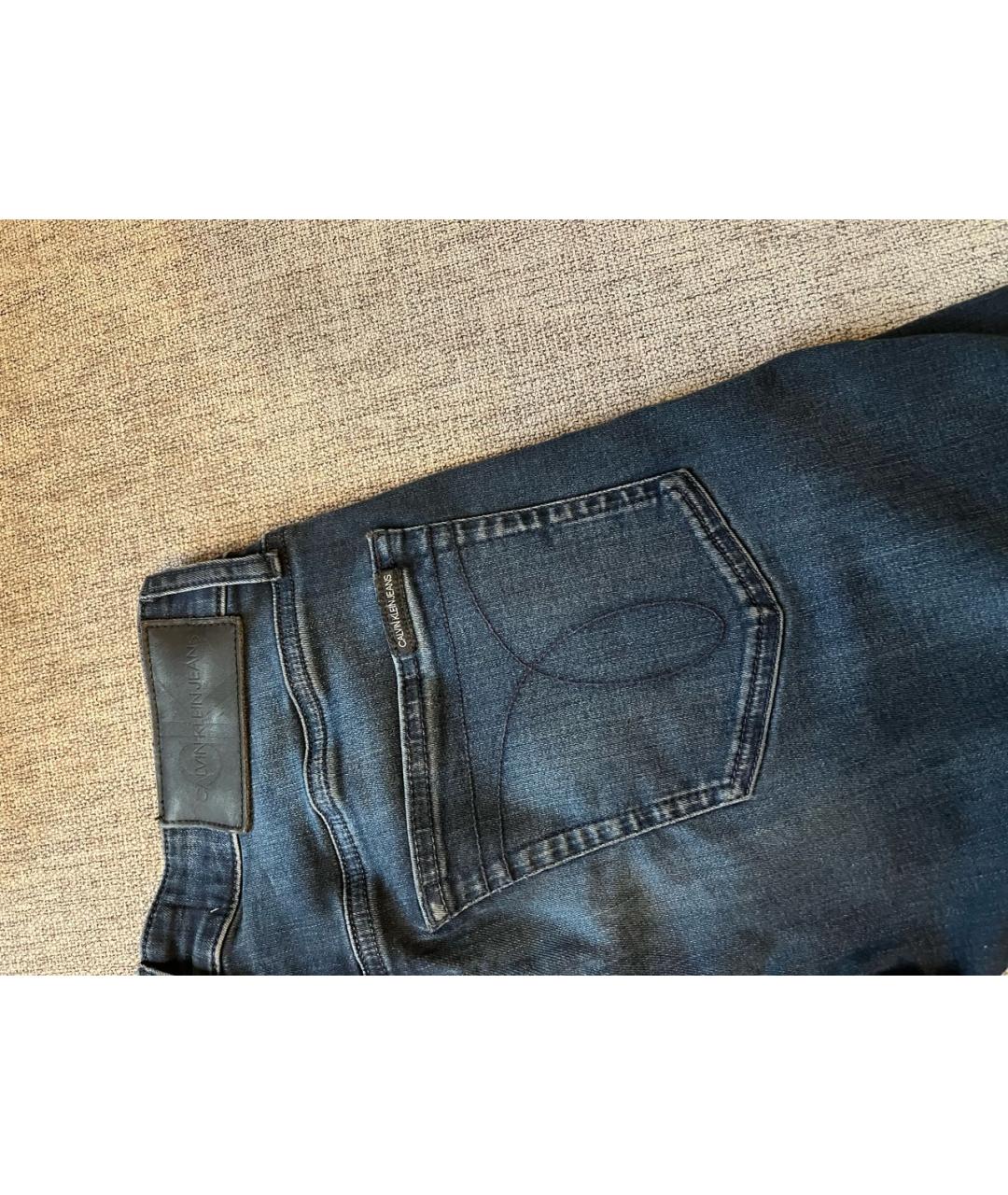 CALVIN KLEIN JEANS Темно-синие хлопковые джинсы скинни, фото 6