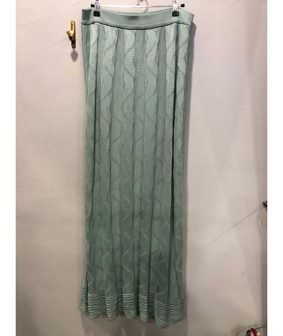 MISSONI Бирюзовая хлопковая юбка макси, фото 8