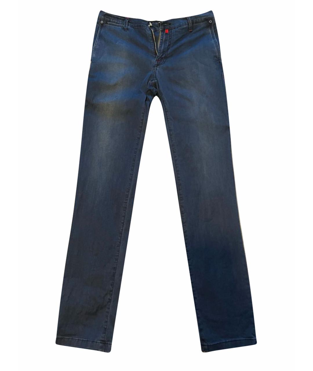 KITON Синие хлопковые джинсы скинни, фото 1