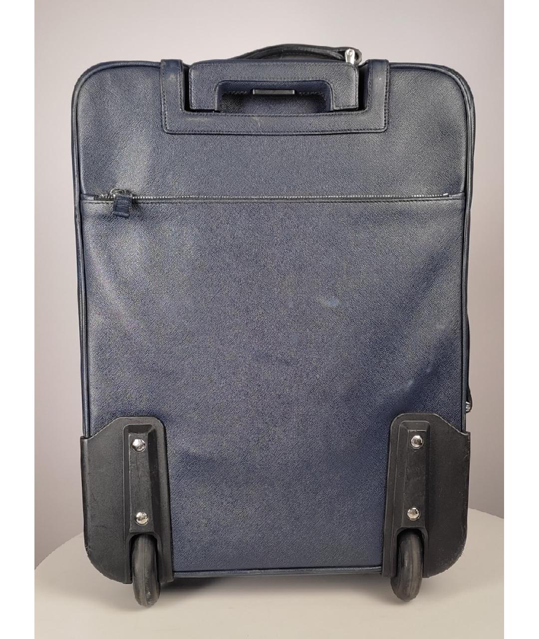 PRADA Синий кожаный чемодан, фото 3