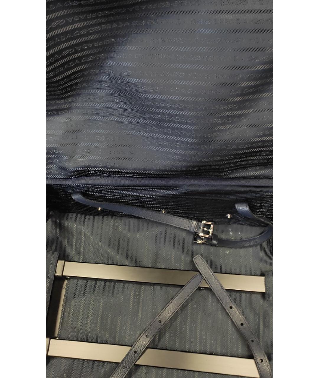 PRADA Синий кожаный чемодан, фото 8
