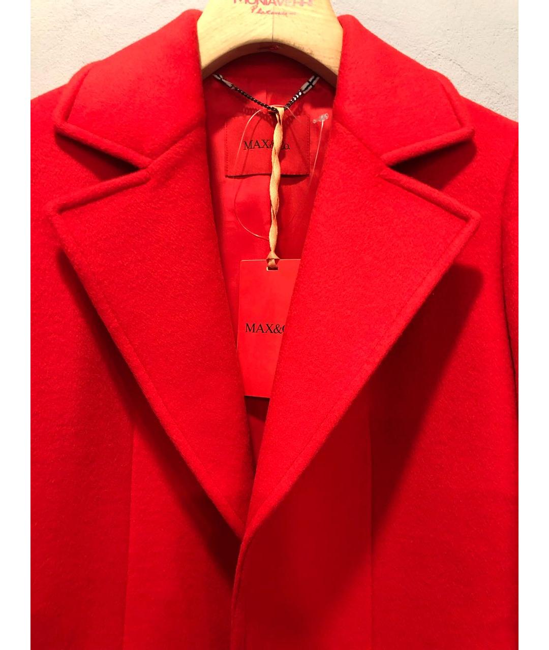 MAX&CO Красное шерстяное пальто, фото 3