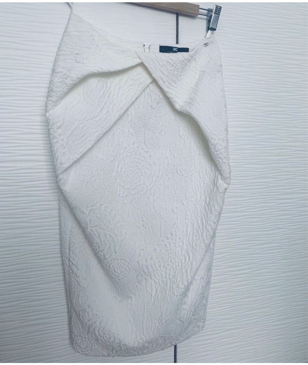 ELISABETTA FRANCHI Белая юбка миди, фото 4