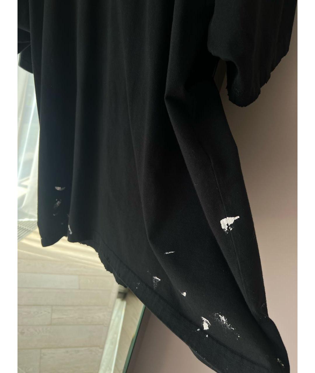 BALENCIAGA Черная хлопковая футболка, фото 2