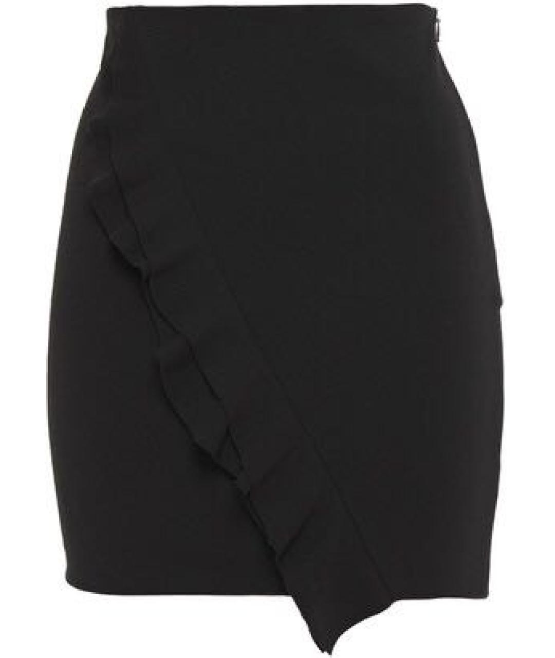 IRO Черная полиэстеровая юбка мини, фото 5
