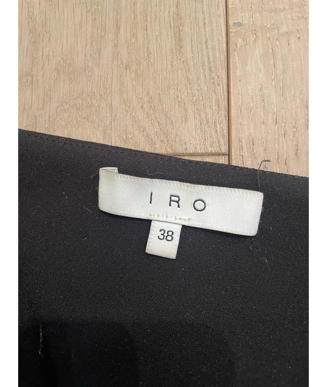 IRO Черная полиэстеровая юбка мини, фото 3