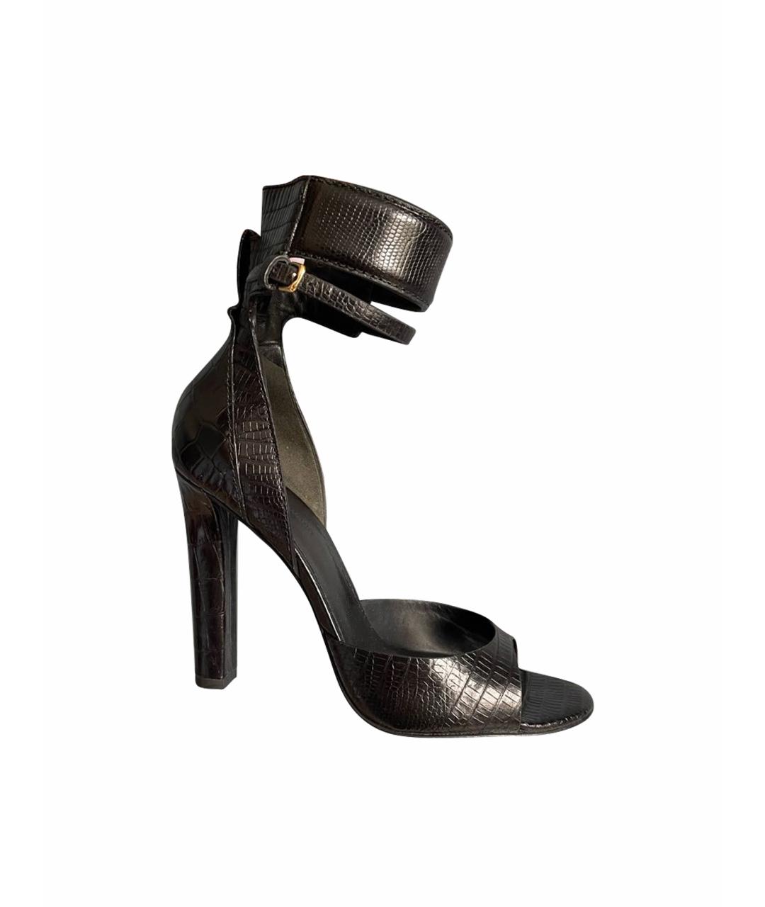 ALEXANDER WANG Черные кожаные босоножки, фото 1