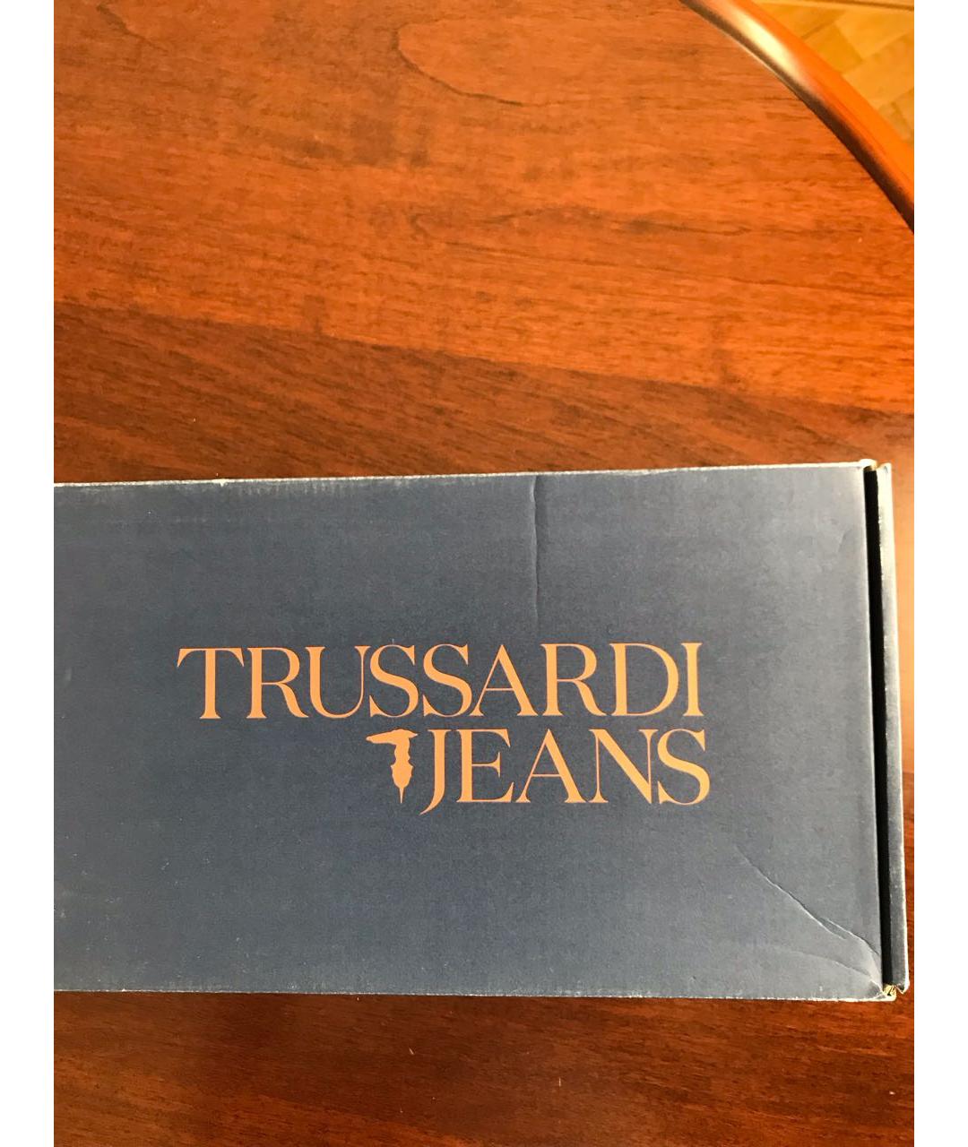 TRUSSARDI JEANS Серые текстильные слипоны, фото 7