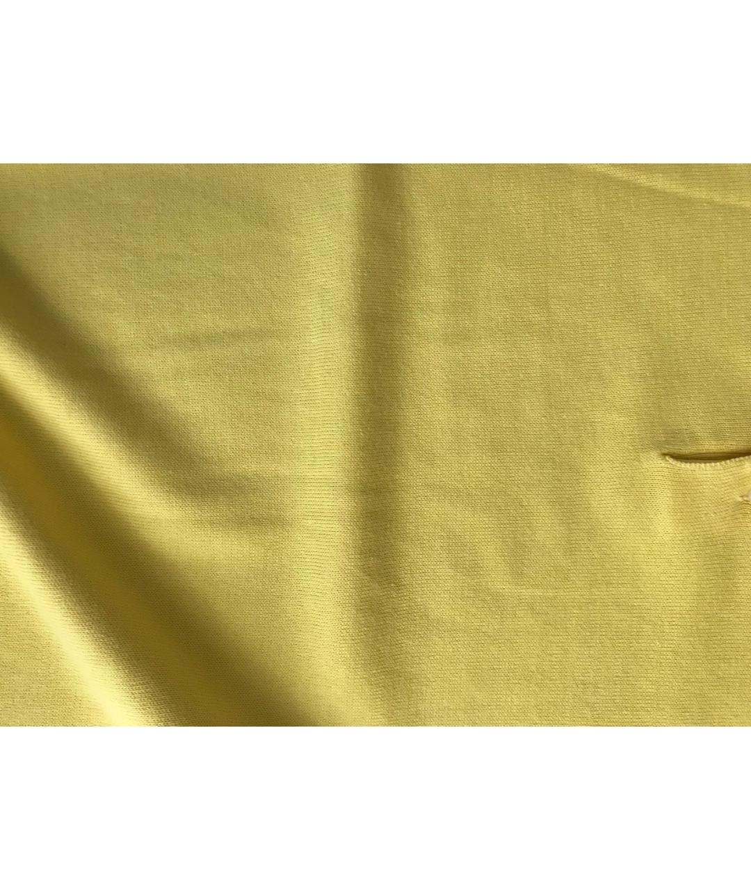 DORIANI CASHMERE Желтое хлопковое поло с длинным рукавом, фото 4