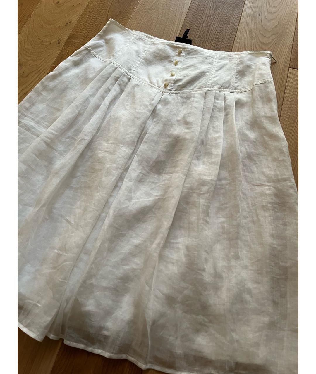 ESCADA Белая хлопковая юбка миди, фото 3