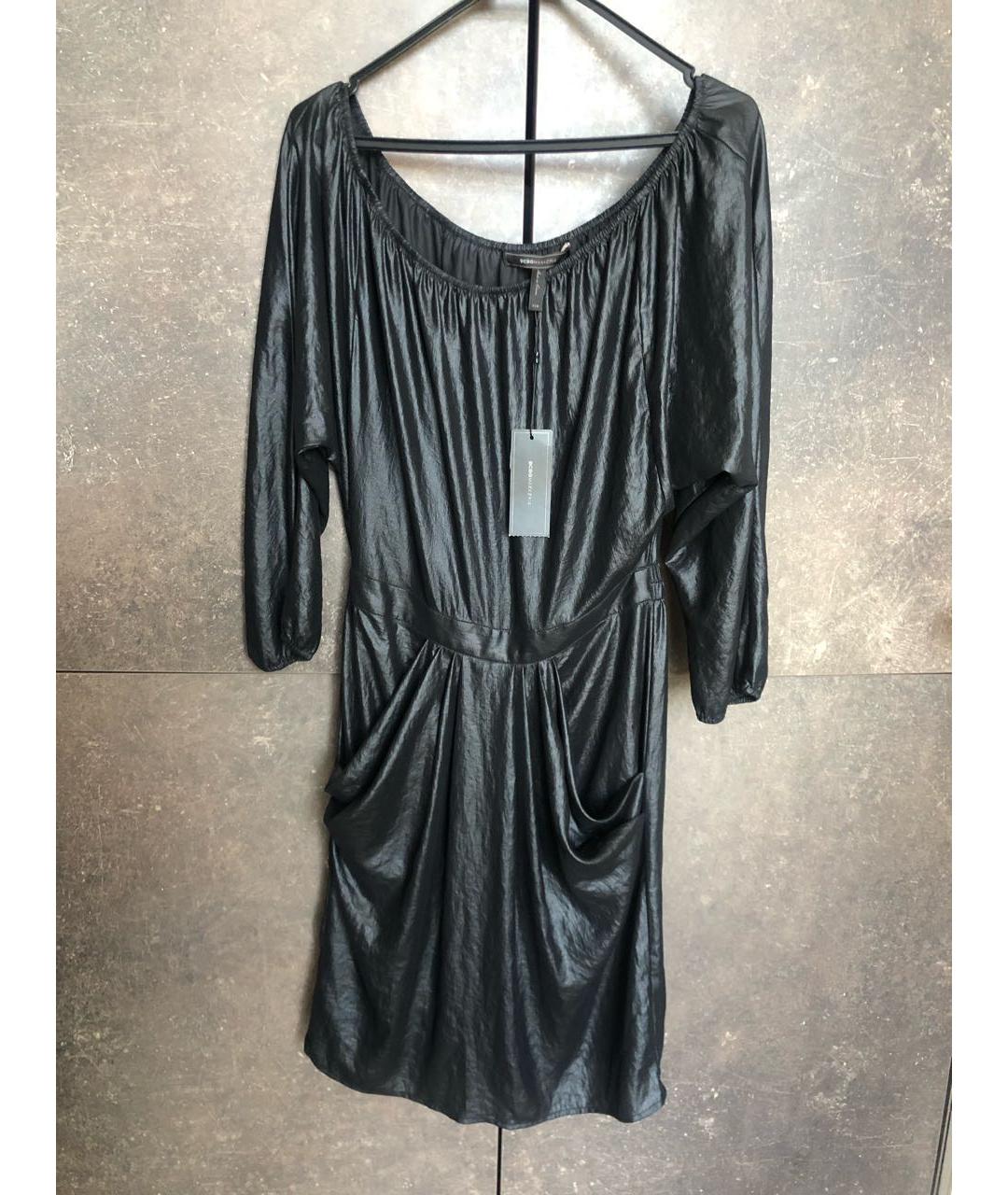 BCBG MAXAZRIA Черное полиэстеровое повседневное платье, фото 5