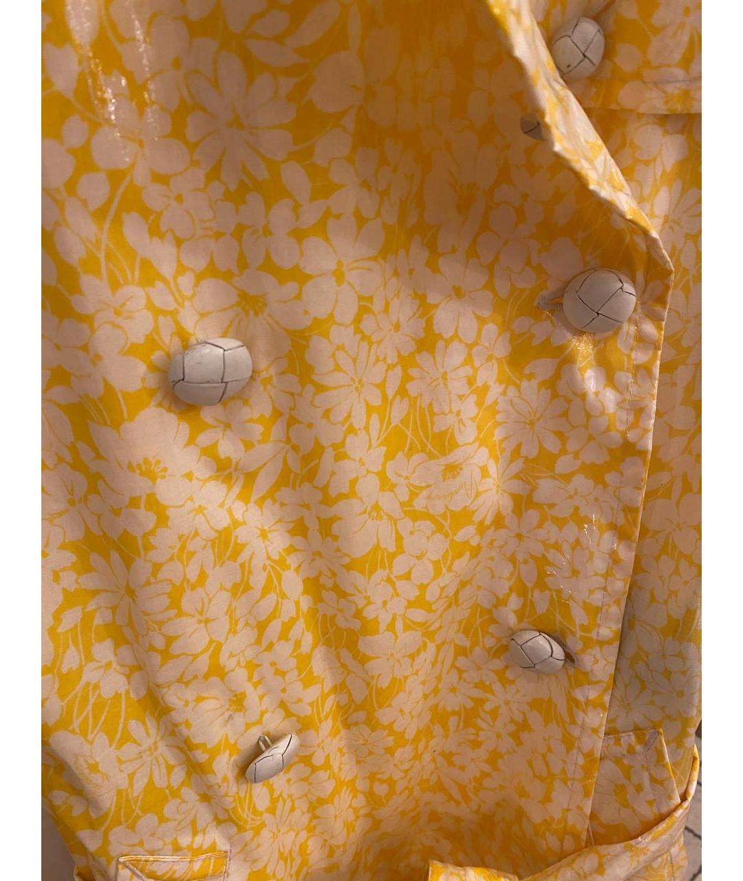 BURBERRY Желтый хлопковый тренч/плащ, фото 4