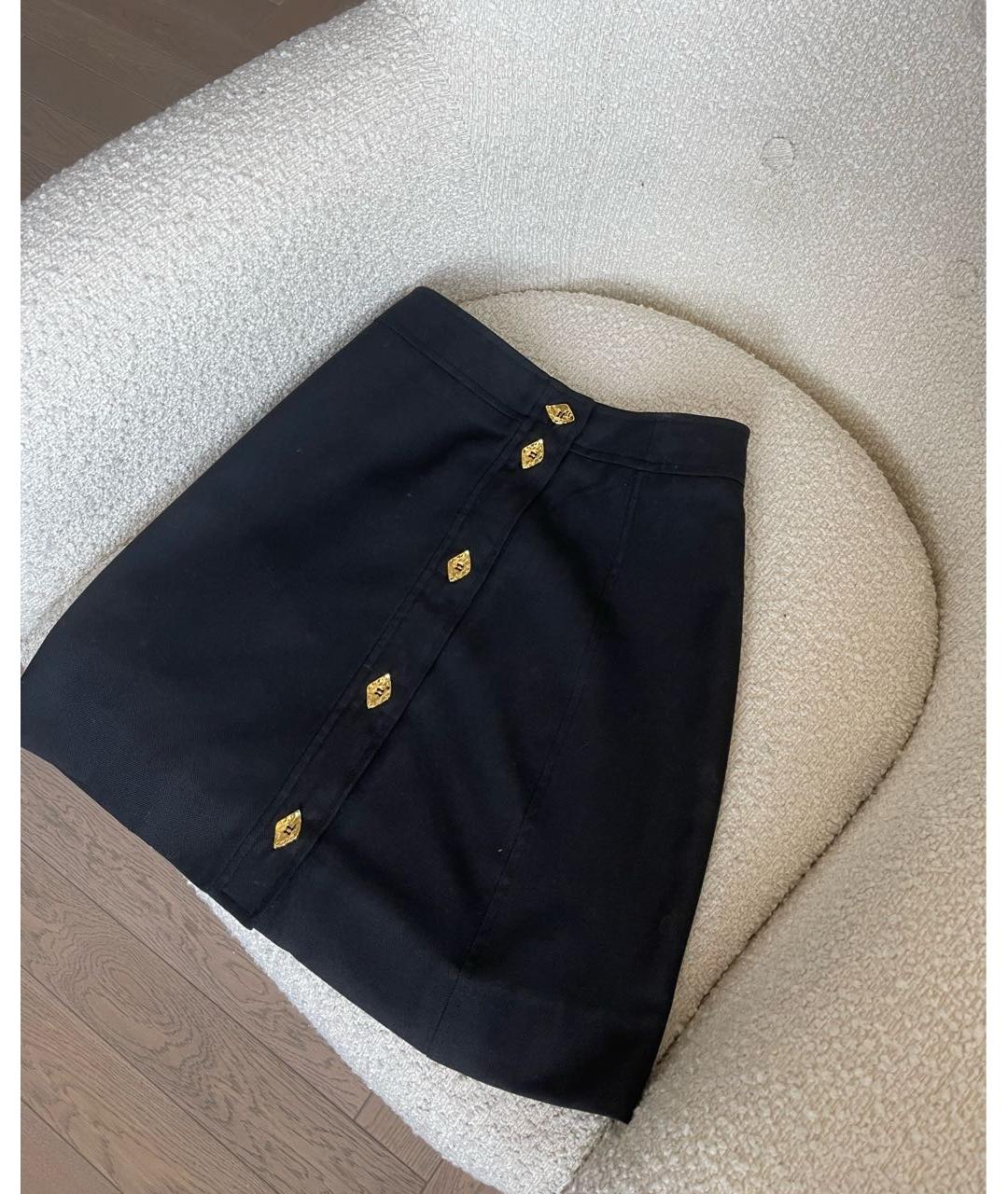 GANNI Черная полиамидовая юбка мини, фото 6