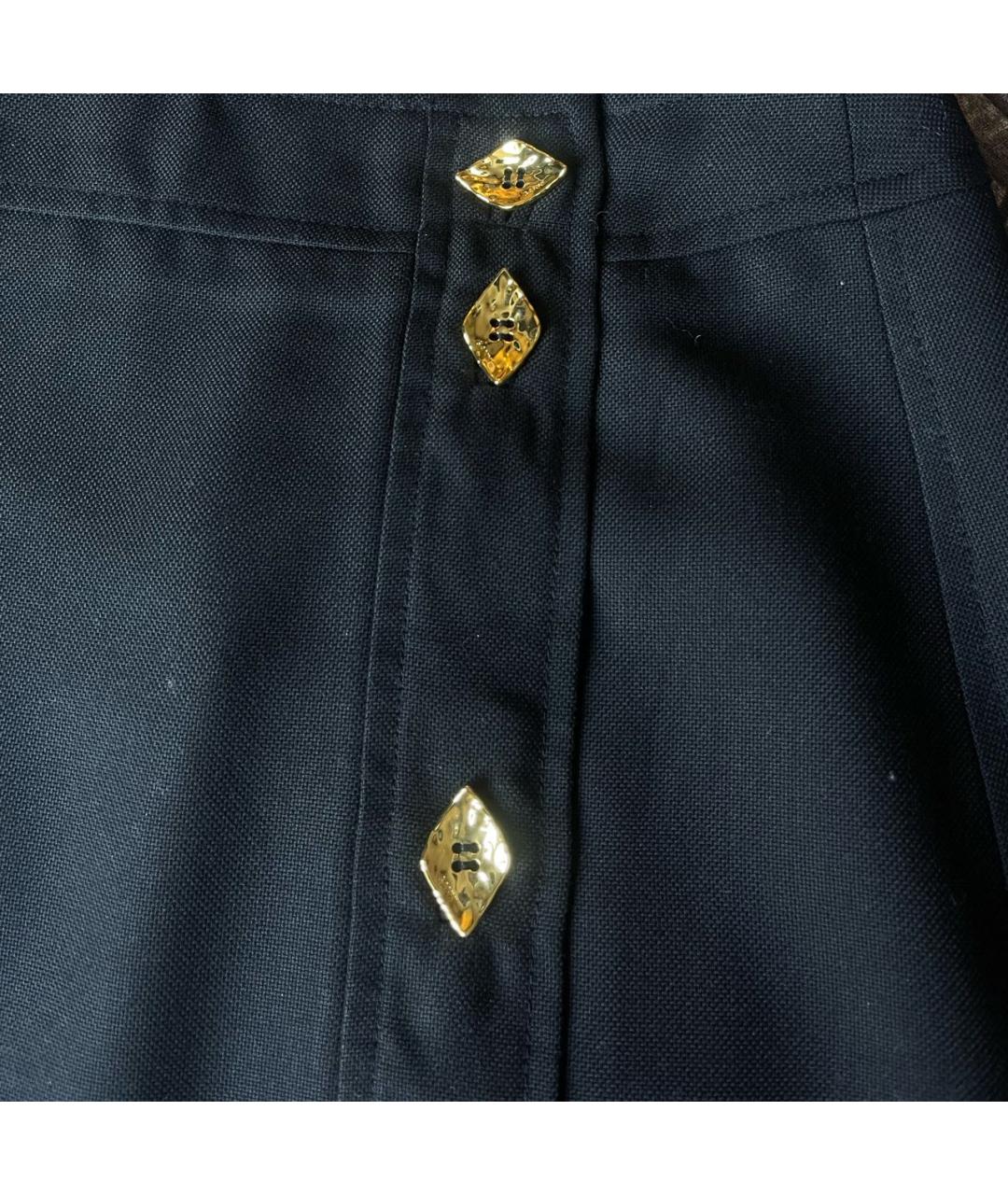 GANNI Черная полиамидовая юбка мини, фото 4