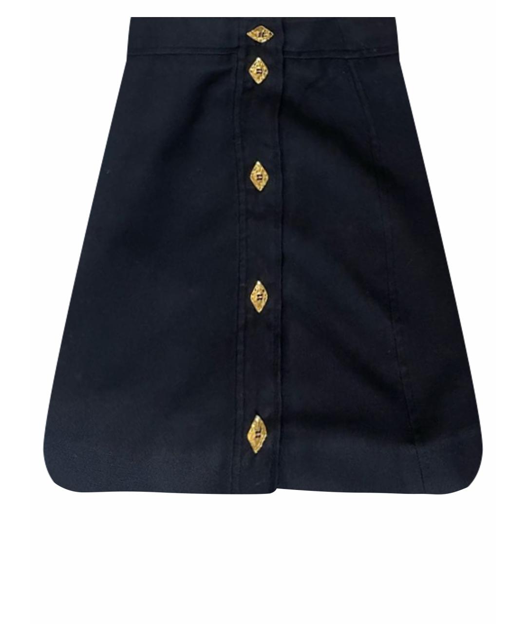 GANNI Черная полиамидовая юбка мини, фото 1