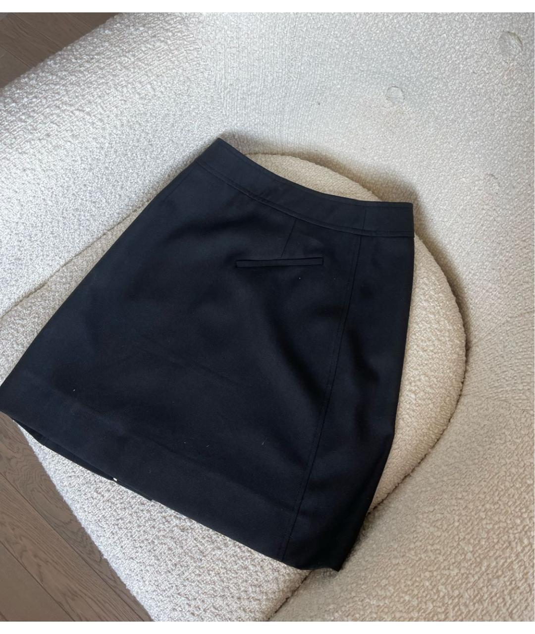GANNI Черная полиамидовая юбка мини, фото 2