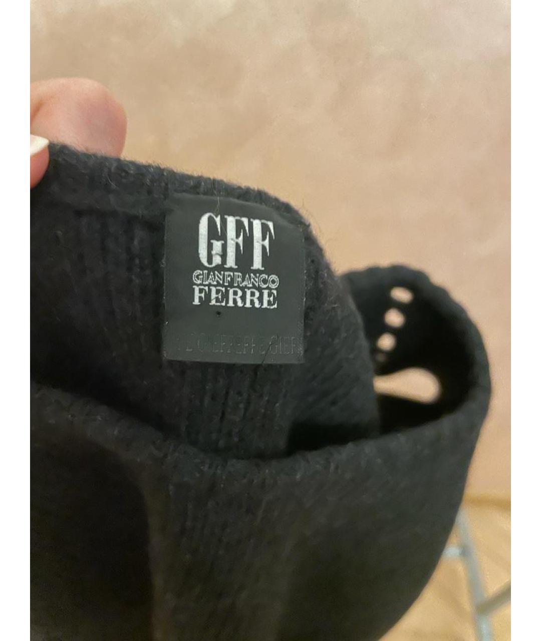 GIANFRANCO FERRE Черный шерстяной джемпер / свитер, фото 5