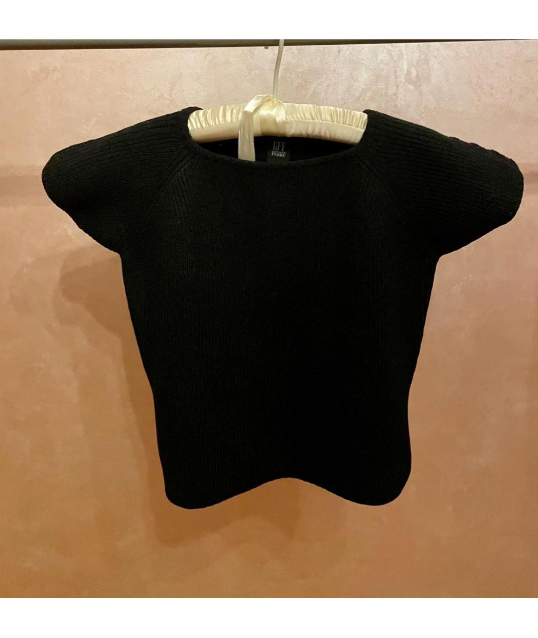 GIANFRANCO FERRE Черный шерстяной джемпер / свитер, фото 7